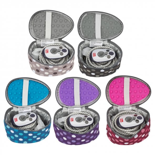 Semplix Mini-Dampfbügeleisen-Set Polka Dots gray-stone/grau