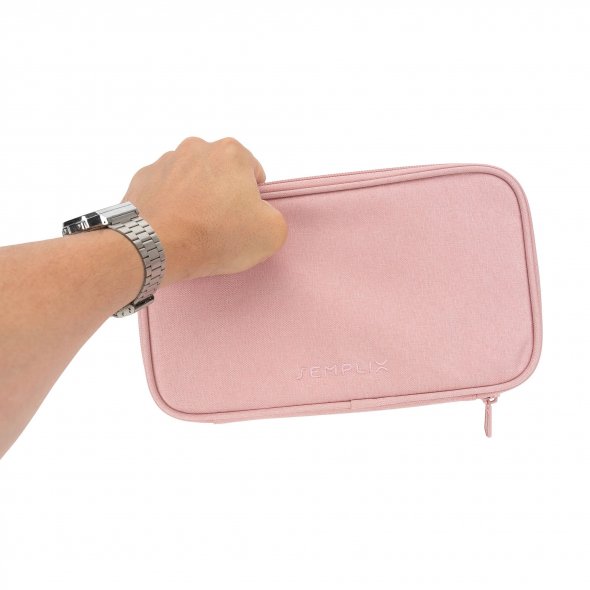 Semplix Aufbewahrungstasche mit Scheren-Set und Ölstift rosé