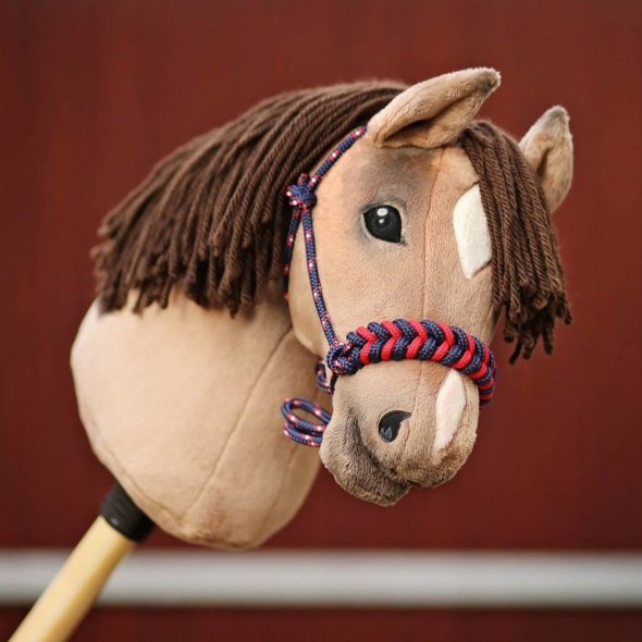Kullaloo Hobby Horse Halfter Material-Set navy/rot