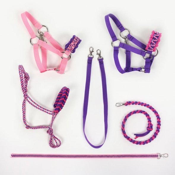 Kullaloo Hobby Horse Halfter Material-Set lila/pink