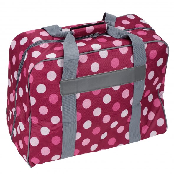 Semplix Nähmaschinentasche Polka Dots (beere/rosa)