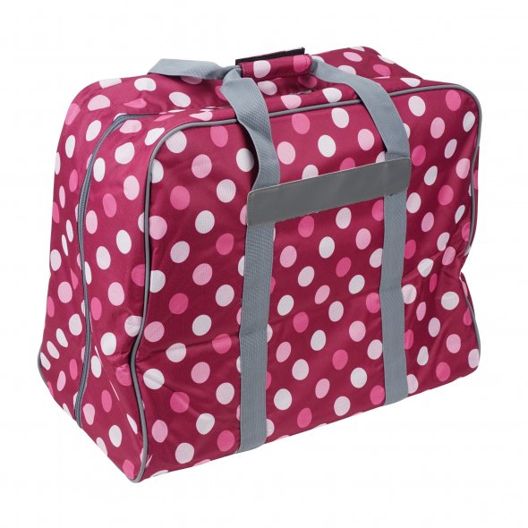 Semplix Nähmaschinentasche XL Polka Dots (beere/rosa)