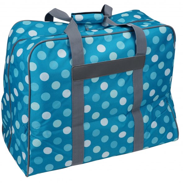 Semplix Nähmaschinentasche XL Polka Dots (petrol/türkis)