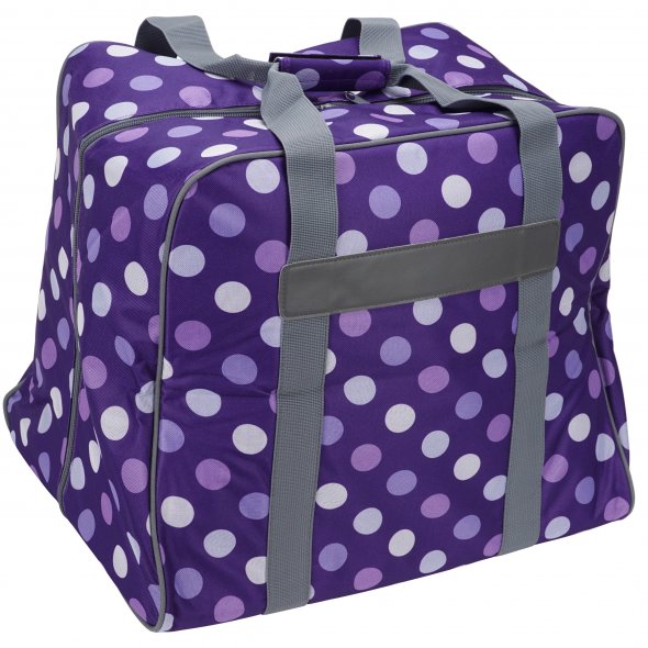 Semplix Overlocktasche-Coverlocktasche Polka Dots (lila/flieder)