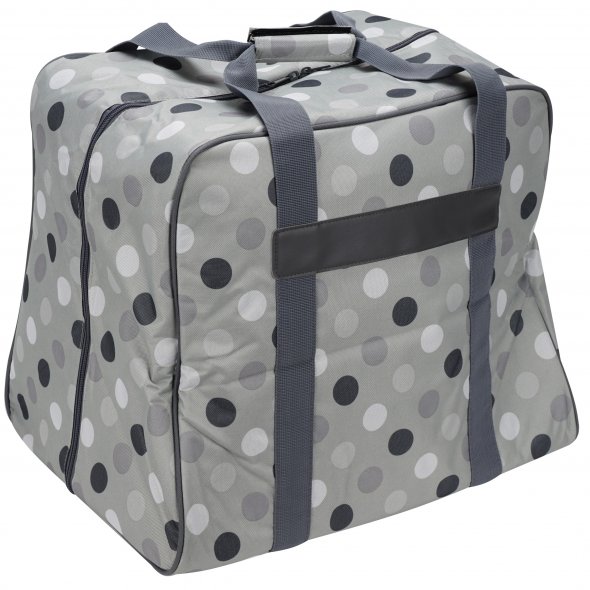Semplix Overlocktasche-Coverlocktasche Polka Dots (stein/grau)