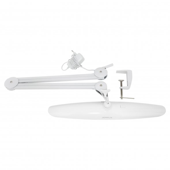 Semplix LED Arbeitslampe Tischlampe weiß (182 LED/ 3 Farben/ dimmbar/ Tischklemme)