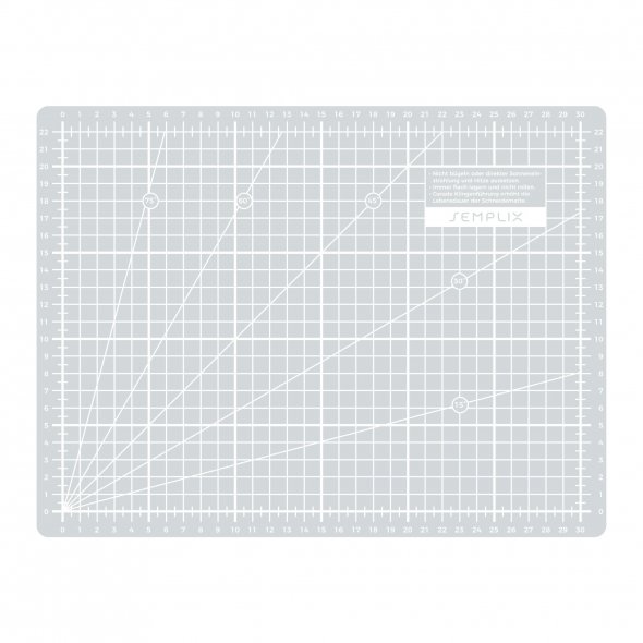 Semplix Schneidematten-Set A3 grau/türkis (Matte 45 x 30 cm)