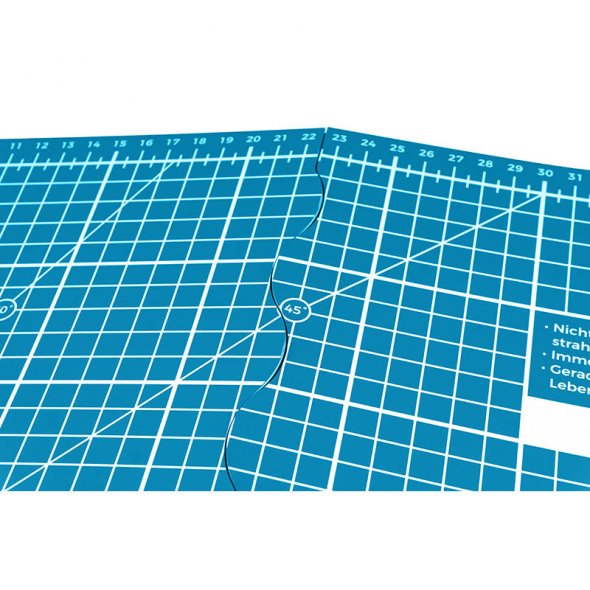 Semplix Faltbare Schneidematte petrol (45 x 30 cm/ Unterseite rutschhemmend) A3
