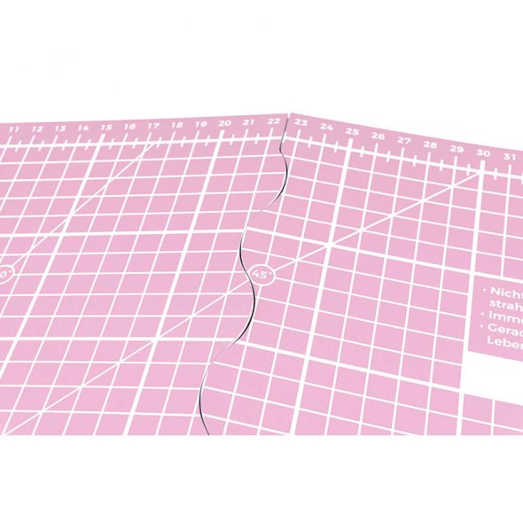 Semplix Faltbare Schneidematte rosa (45 x 30 cm/ Unterseite rutschhemmend) A3