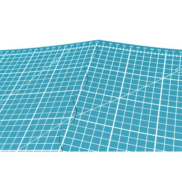 Semplix Faltbare Schneidematte türkis (60 x 45 cm/ Unterseite rutschhemmend) A2
