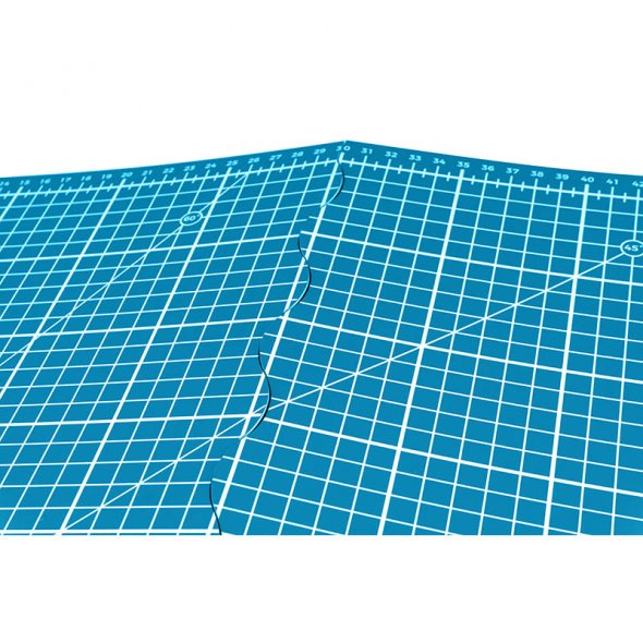 Semplix Faltbare Schneidematte petrol (60 x 45 cm/ Unterseite rutschhemmend) A2
