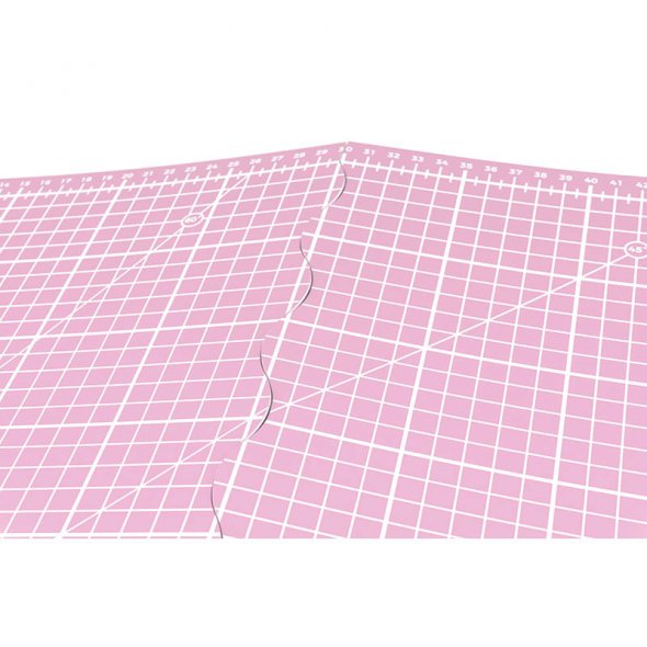 Semplix Faltbare Schneidematte rosa (60 x 45 cm/ Unterseite rutschhemmend) A2