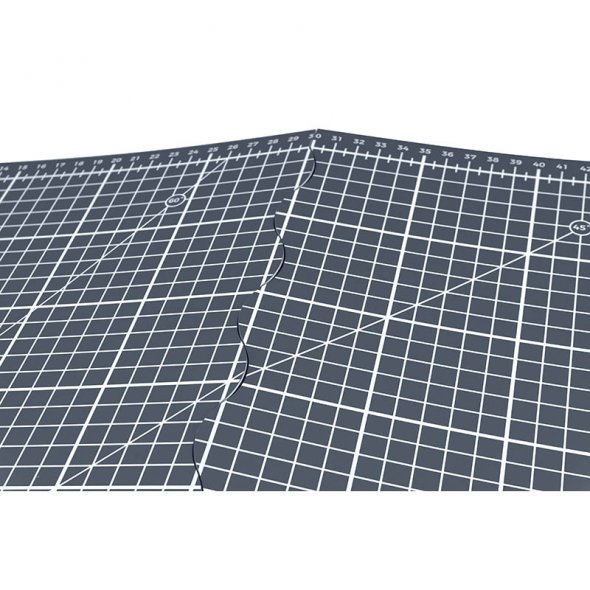 Semplix Faltbare Schneidematte grau (60 x 45 cm/ Unterseite rutschhemmend) A2