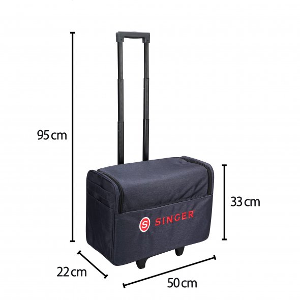 Singer Trolley, Rollkoffer Jeansfarbe (B 50 cm x H 33 cm x T 22 cm)