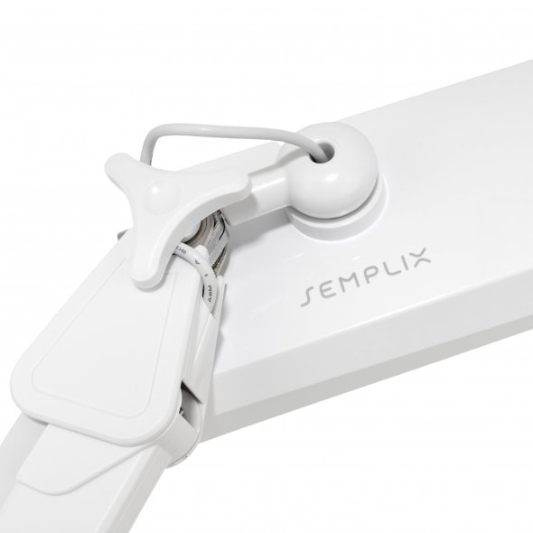 Semplix LED Arbeits-Tischlampe weiß (324 LED/ dimmbar in 5 Stufen/ Tischklemme)