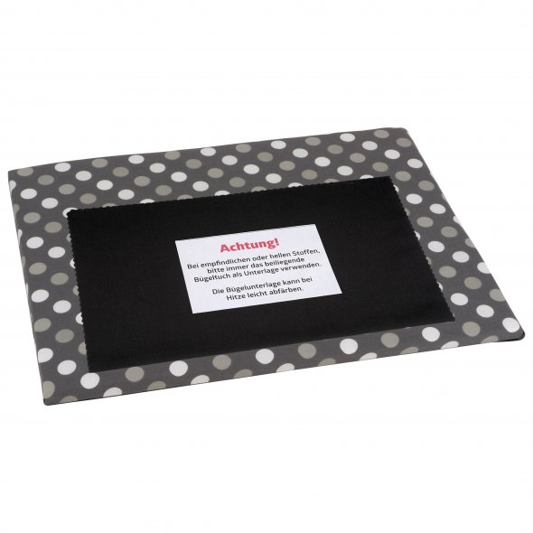 Semplix Bügelunterlage grau + Mini Silikon Bügeleisenablage grün
