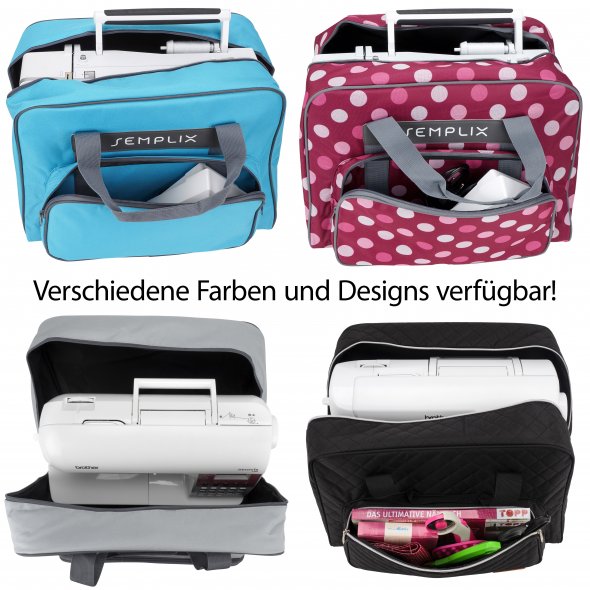 Semplix Nähmaschinentasche Diamond Design (beere/rosa)