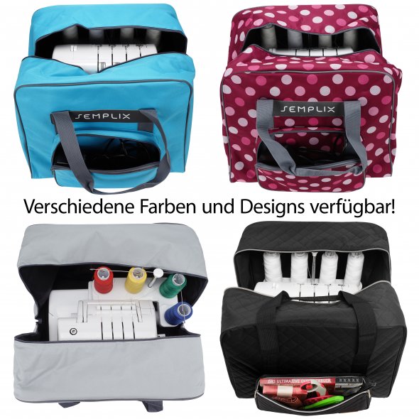 Semplix Overlocktasche Diamond Design (beere/rosa)