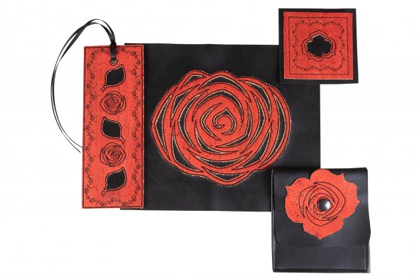 Nähwelt Flach Stickmuster USB CutWork III "Kork - Leder - Filz" (24 Stickmotive)
