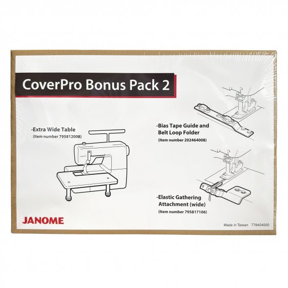 JANOME CoverPro 2000CPX + CoverPro Bonus Pack 2