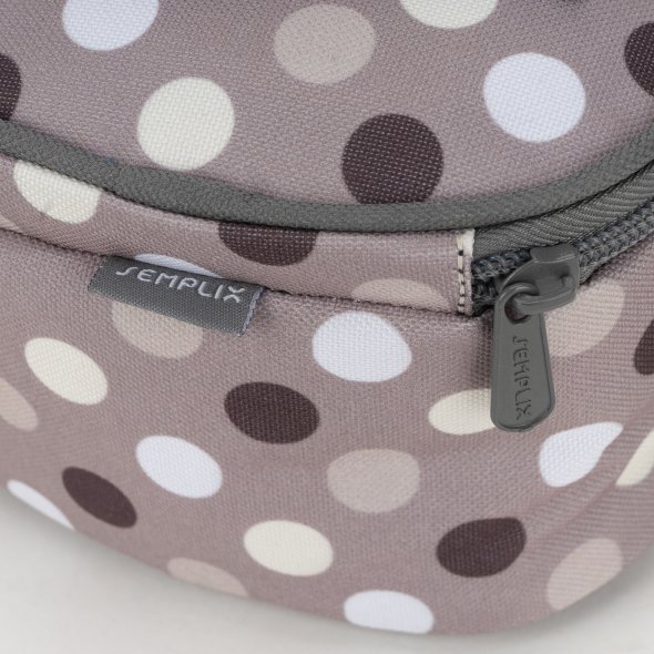Semplix Soft-Reisebügeleisentasche Polka Dots gray/stone