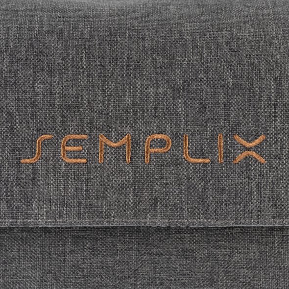 Semplix Nähmaschinen Abdeckung anthrazit/braun (44 x 34 x 20 cm)