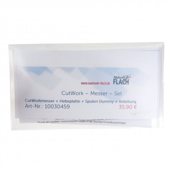Nähwelt Flach CutWorkmesser Set mit Spulen Dummy