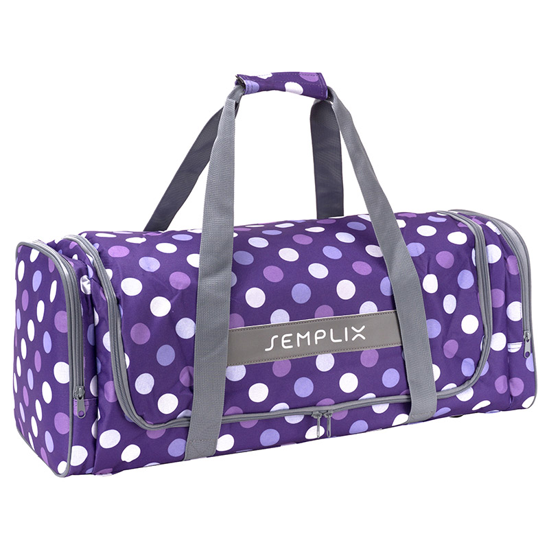 Semplix Overlocktasche-Coverlocktasche Polka Dots lila/flieder 