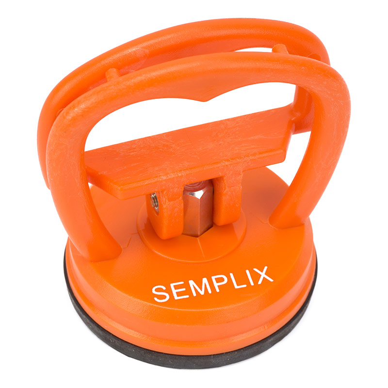 SEMPLIX Linealgriff mit Saugnapf praktisch zum Anheben vielseitig zum Stabilisieren orange