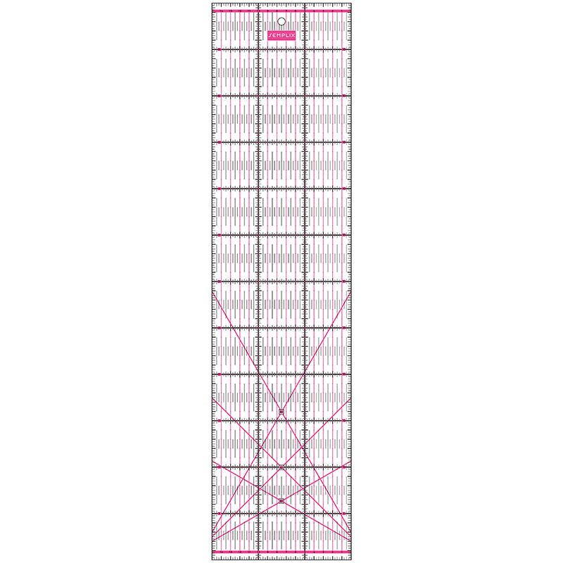 Semplix Patchwork-Quiltlineal (60 x 15 cm/ 2,5 mm dick/ pink) | Nähwelt