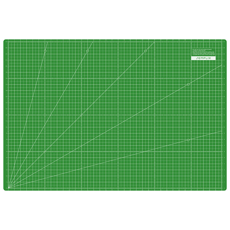 Matte 90 x 60 cm Semplix Schneidematten-Set A1 hellgrün/grün 