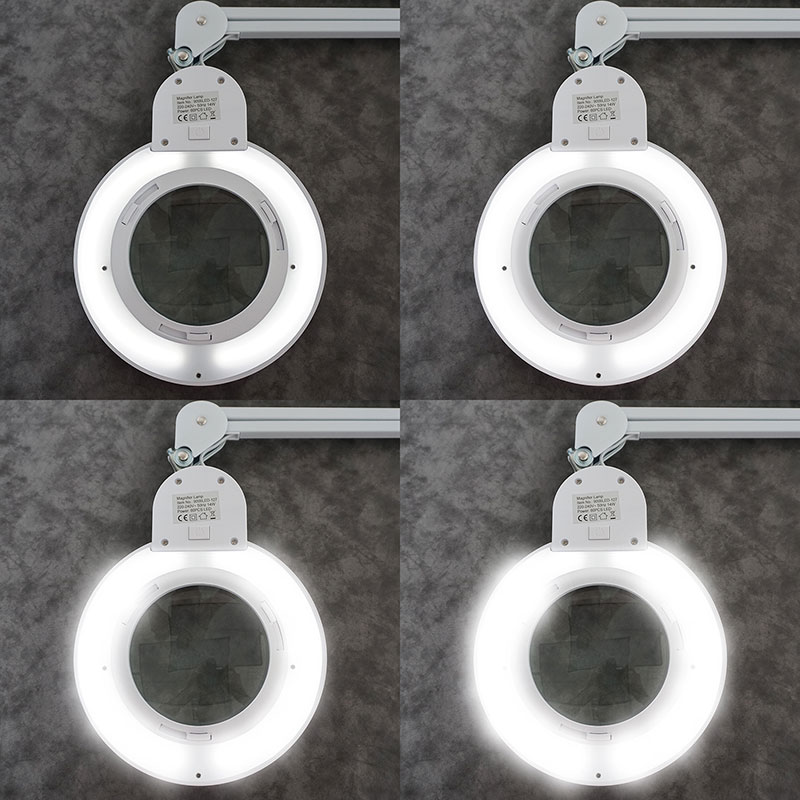 60 PCS LED/ 3D Linse/ dimmbar/ Tischklemme Semplix Lupen LED Tischlampe weiß 